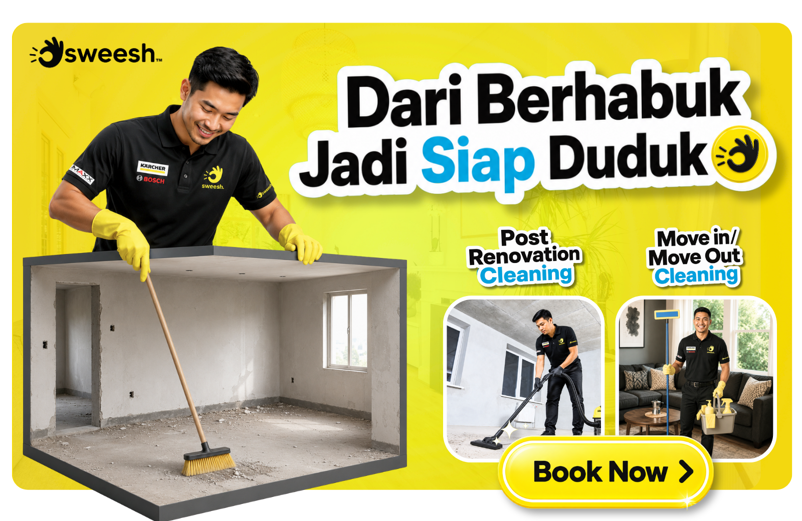 Move in move out cleaning by Sweesh Care